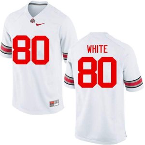NCAA Ohio State Buckeyes Men's #80 Brendon White White Nike Football College Jersey XWH2145CL